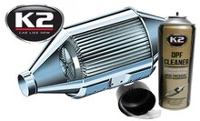 k2 dpf cleaner - diesel filter schoonmaak spuitbus - roetdeeltjes oplosser - dpf filter cleaning additief - reiniging voor dies