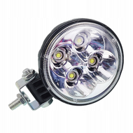 ronde led-werklamp, 4 led, 10-30v, 2st/set, aluminium behuizing.
