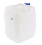 20l watercontainer - wit -metalen kraan zonder schroefdraad aan de onderkant