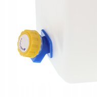 15l watercontainer - wit - gecertificeerd - kunststof kraan met een knop zonder schroefdraad aan de onderkant