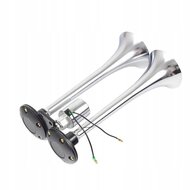 dubbele luchthoorn 12 en 24 volt fanfara - toeter - scheepshoorn - claxon - signaalhoorn