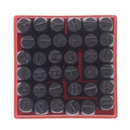 slagletters en cijfers 6mm - gehele alfabet - 36 dlg - slag letters - metaal letters - nummers