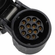 spiraalkabel 13-polig 12v – kunststof plug & socket – 3 meter - aanhanger kabel