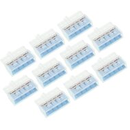 snelle elektrische connectoren - 5 connectoren draad - tot 2,5 mm2 - 10 stuks in pak