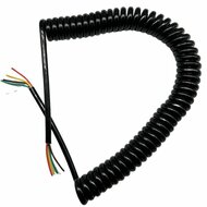 spiraalkabel 7/24v - zonder plug – 4.5 meter - aanhanger kabel