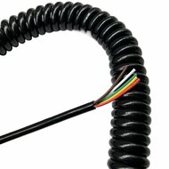 spiraalkabel 7/24v - zonder plug – 4.5 meter - aanhanger kabel