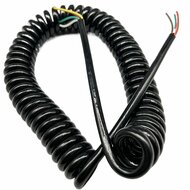 spiraalkabel 7/24v - zonder plug – 4.5 meter - aanhanger kabel