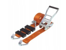 spanband - sjorband - 3 punts - 4 ton - 4 meter- dubbele vingerhaken