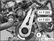 bmw mini 1.6 -&nbsp;2.0 - 2.5 - 3.0 n47 en n57 krukaspoelie blokkeer set - afstelgereedschap asta - distributie timingset&amp;#x0