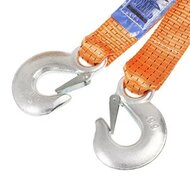 oranje sleepkabel - 5000 kg - 4,5 m - extra sterke haken - sleepkabel voor zware voertuigen
