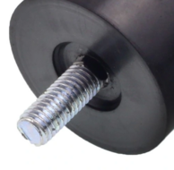 rubber buffer m8 40x25mm - demper - 2 bouten - trillingen demper