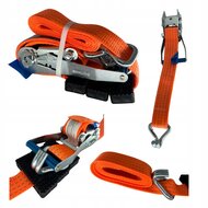 sjorband 4t 3,0m breedte 50 mm - twee vingerhaak - transportband met draaibare haken en blokken - autotransporter