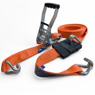 sjorband 4t 3,0m breedte 50 mm - twee vingerhaak - transportband met draaibare haken en blokken - autotransporter