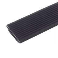 rubberen beschermstrip - u profiel - zwart gerribeld - grip band 