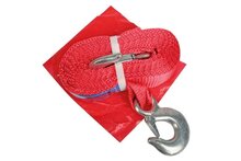 sleepband 5t - 4,5m - rood - inclusief haken - sleepkabel