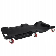 6-wielige kunststof werkplaatsbed - max 150kg - zwart - ligbed - ligkar