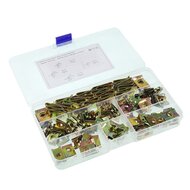 set van 110 montageplaatjes in verschillende maten - bevestigingsplaatjes - verbindingsplaatjes