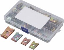 set van 110 montageplaatjes in verschillende maten - bevestigingsplaatjes - verbindingsplaatjes