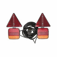 aanhangwagen verlichting set - 7,5m + 2,5m - led verlichting met driehoekreflectoren - aanhanger verlichting set