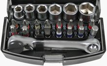bit en doppenset - 24 delig - 1/4 duims aansluiting - bitset - sets van bits en doppen - doppenkit - doppendoos