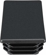 rechthoek insteekdop - 40x20mm - 20 stuks - lichtgewicht geribbelde eindkap - inslagdop - kunststofdop