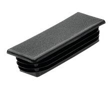 rechthoek insteekdop - 40x20mm - 20 stuks - lichtgewicht geribbelde eindkap - inslagdop - kunststofdop