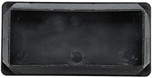 rechthoek insteekdop - 40x20mm - 20 stuks - lichtgewicht geribbelde eindkap - inslagdop - kunststofdop