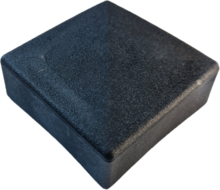 vierkant omsteekdop - 45x45mm - 10 stuks - standaard eindkap - inslagdop - kunststofdop - paaldop