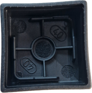 vierkant omsteekdop - 45x45mm - 10 stuks - standaard eindkap - inslagdop - kunststofdop - paaldop