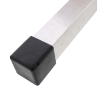 vierkant omsteekdop - 45x45mm - 10 stuks - standaard eindkap - inslagdop - kunststofdop - paaldop
