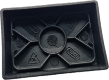 vierkant omsteekdop - 65x45mm - 4 stuks - standaard eindkap - inslagdop - kunststofdop - paaldop