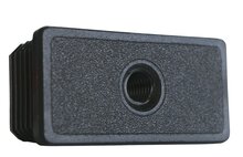 rechthoek insteekdop met schroefdraad - 60x40mm - 10 stuks - geribbelde eindkap - inslagdop - kunststofdop - profieldop
