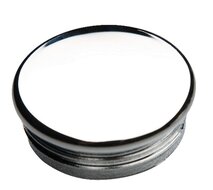 verchroomd rond insteekdop - 30mm - 20 stuks - vlak geribbelde eindkap - inslagdop - kunststofdop
