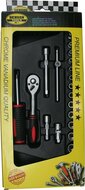 doppendoos - 1/4 duims aansluiting - 19 delig - doppenset - socketset - ratelset - benson