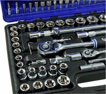 doppenset - 1/2 en 1/4 duim - doppendoos - dopsleutelset - ratelset - 108 delig - geko