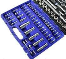 doppenset - 1/2 en 1/4 duim - doppendoos - dopsleutelset - ratelset - 108 delig - geko