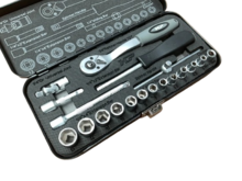 doppenset 1/4 - 20-delig met ratel - doppendoos - doppenkit - dopset - doppenbox