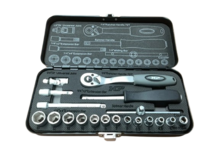 doppenset 1/4 - 20-delig met ratel - doppendoos - doppenkit - dopset - doppenbox