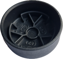 ronde omsteekdop - 50mm - 10 stuks - eindkap - inslagdop - kunststofdop - paaldop