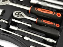 gereedschapsset - ratelset - 94 delig - doppenset - 1/2 en 1/4 aansluiting - heidmann