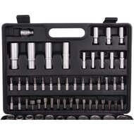 dopsleutelset - 94 delig - 1/4 en 1/2 aansluiting - doppenset - ratelset - heidmann