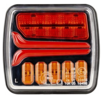 achterlicht led links vierkant 24x leds - aanhangerlamp - ledverlichting - ledlamp - led achterlicht