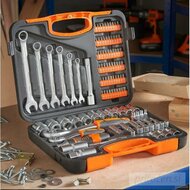 doppenset - 1/4 en 1/2 duims - 104 delig - ratelset - doppendoos - gereedschapsset