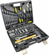 gereedschapsset - ratelset - 72 delig - doppenset - 1/2 en 1/4 aansluiting