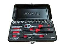 doppendoos - 1/4 duims aansluiting - 21 delig - doppenset - doppensleutelset - socketset - ratelset