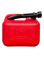 jerrycan met vloeistofindicator - 5 liter inhoud - flexibele tuit - kunststof benzinekan - vloeistof kan - brandstofkan