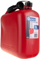 jerrycan 10 liter inhoud - flexibele tuit - kunststof benzinekan - vloeistof kan - brandstofkan - geko