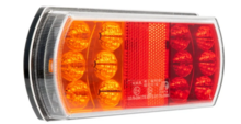achterlicht led rechthoek 15x leds - links - ledlamp - aanhangerlamp - led achterlicht - led achterlamp