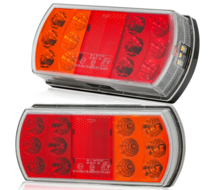 achterlicht led rechthoek 15x leds - links - ledlamp - aanhangerlamp - led achterlicht - led achterlamp
