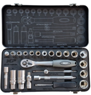 doppenset - 3/8 duims aansluiting - 24 delig - doppendoos - ratelset - xp tools